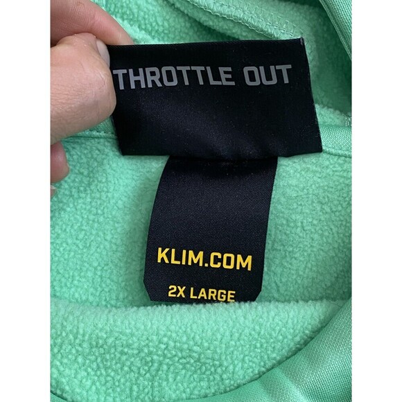 Klim Technical Riding Sz 2XL Moto Biker Dual Sport Logo Green Hoodie Sweatshirt - Picture 4 of 8